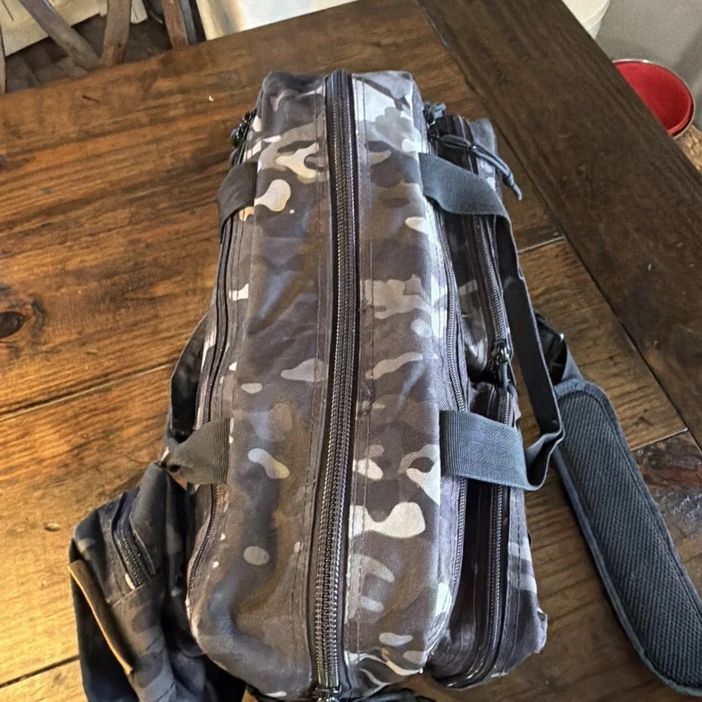Tactical Baby Gear TBG Diaper Bag Black Camo MOLLE Shoulder Messenger Bag